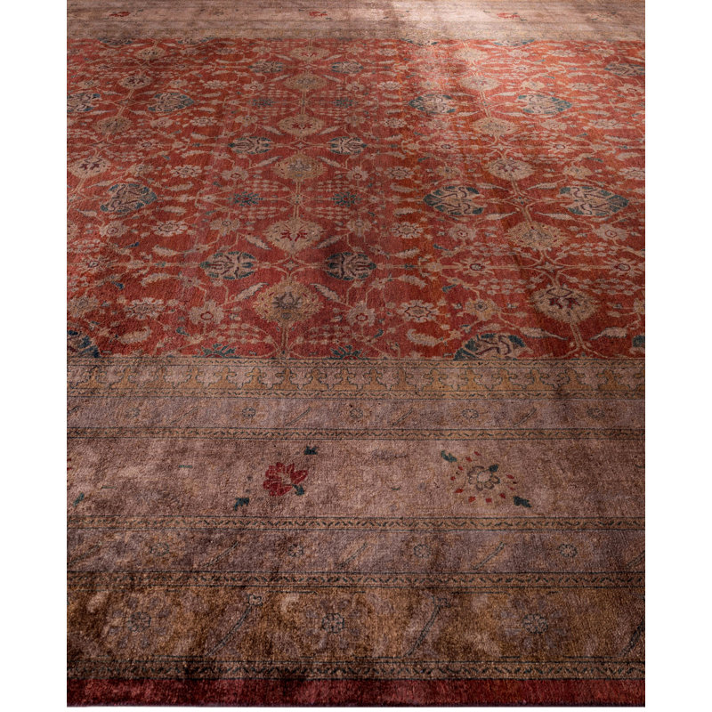 Overdyed One-of-a-Kind 12' 3" X 15' 3" Hand Knotted Area Rug