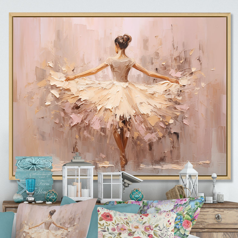 Gagarine - Ballet, art mural, Reproduction avec cadre flottant, H 30 po x l 40 po, Naturel