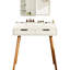 Meuble-lavabo blanc 31,5 po avec 3 modes de couleur d'éclairage DEL, miroir amovible et rangement ouvert 31,5 po