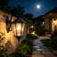 Matte Black Solar Powered Outdoor Wall Lantern