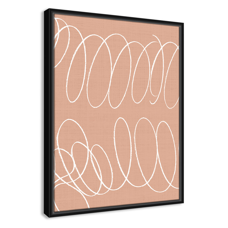 Colin "Winding Lines I" Print, 25.5" H x 19.5" W x 2" D, Black Framed
