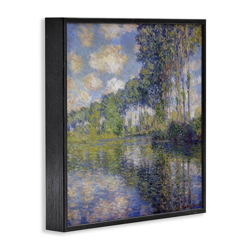 «Classic Monet Poplars on the Epte», art de la giclée encadrée par one1000paintings, H 17 po x l 17 po