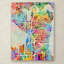 « seattle washington street map », impression sur toile tendue-15721160