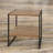 Jamestown Square Side End Table with Storage Shelf Ashwood Rustic Wood Grain and Black Metal Frame-2136747218
