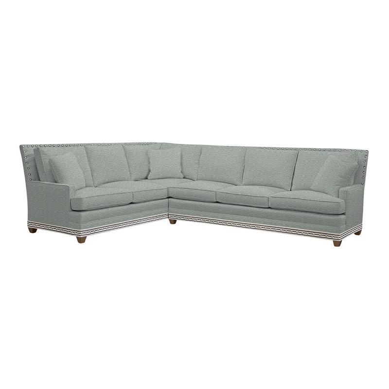 American Bungalow 2-Piece Riverside L- Sectional, Bennett Carolina, Havana, Yes
