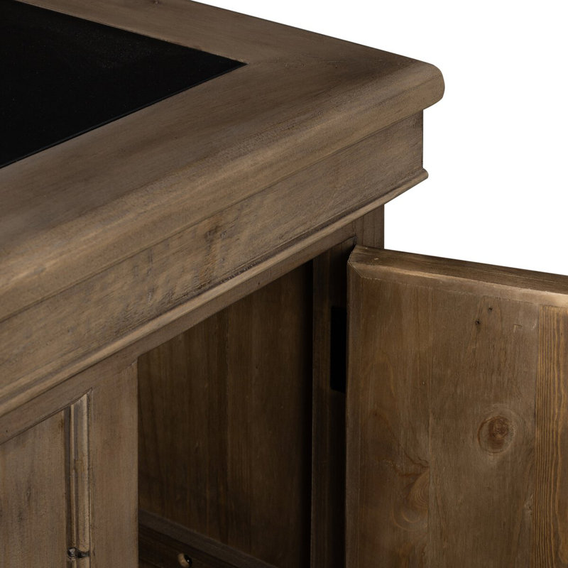 Pritchett Solid Wood Base Executive Desk