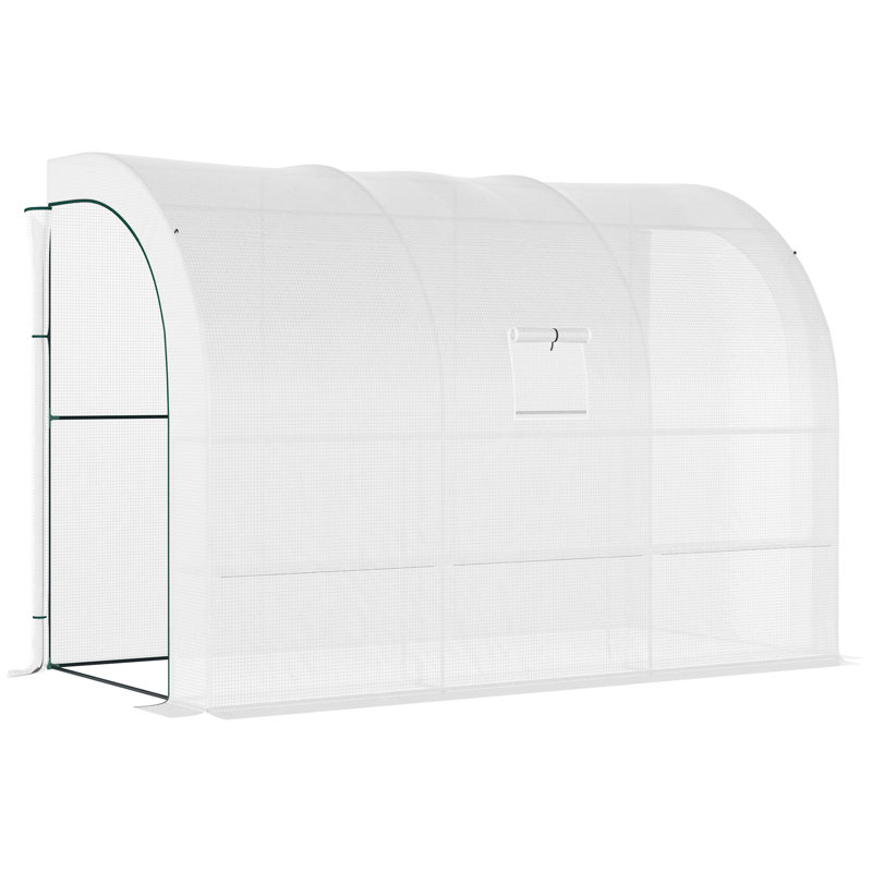 Walk In 300*150*213 cm Iron 1 Piece Walk-in Greenhouse White with UV-resistant PE Cover