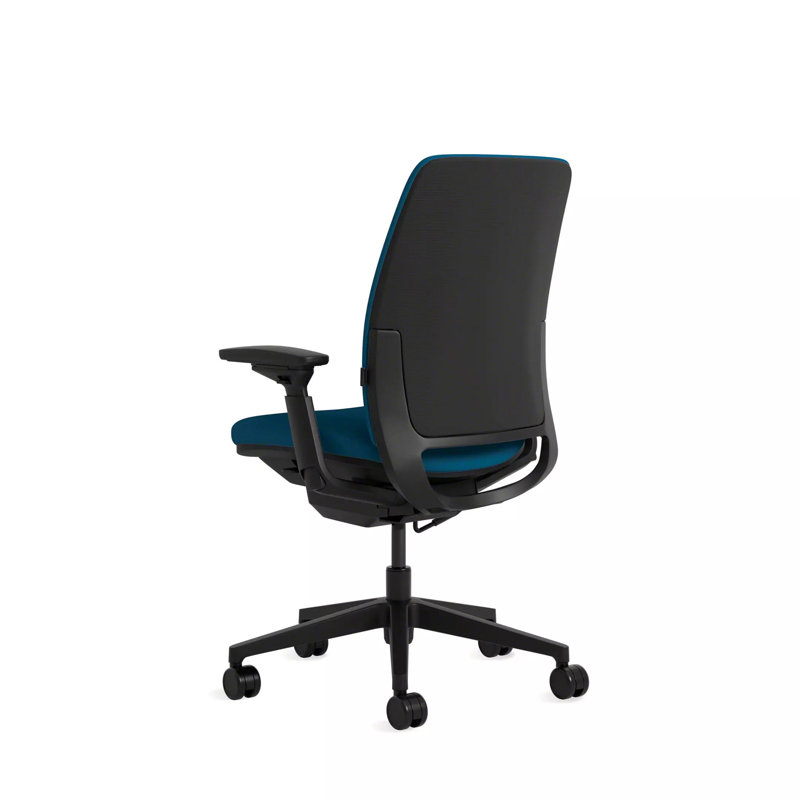 Steelcase Amia Ergonomic Task Chair, Hard Floor, Black, Cobalt