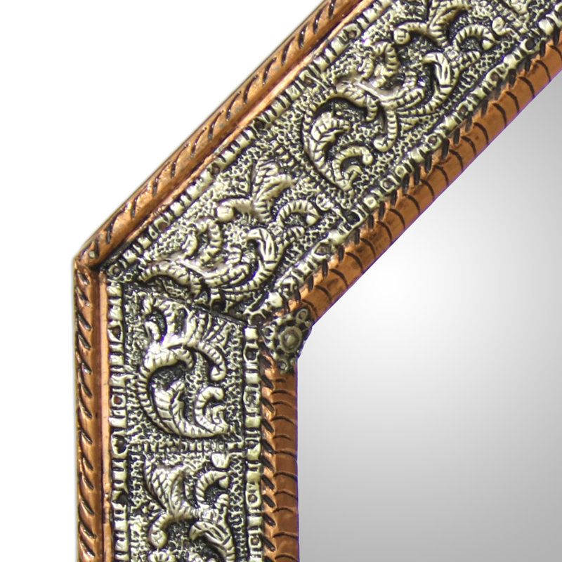 Miroir décoratif traditionnel à marteau repoussé Amel