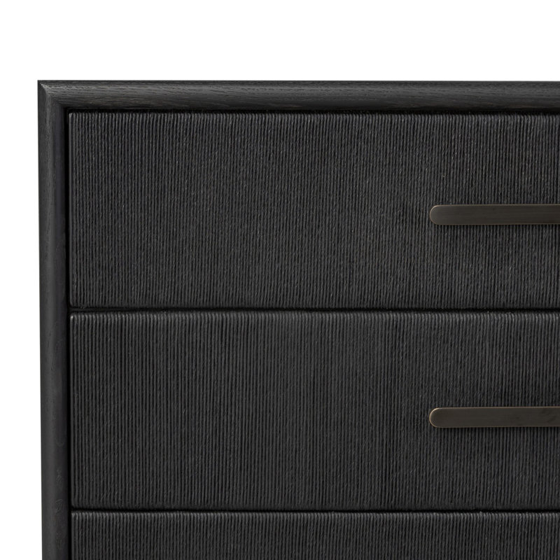 Rosenell 8 Drawer Dresser, Black Oak Veneer