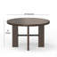 Table de salle à manger et de jeux au fini noyer avec insert en similicuir noir