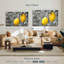 Ensemble de 3 citrons pop sur toile-1242645080