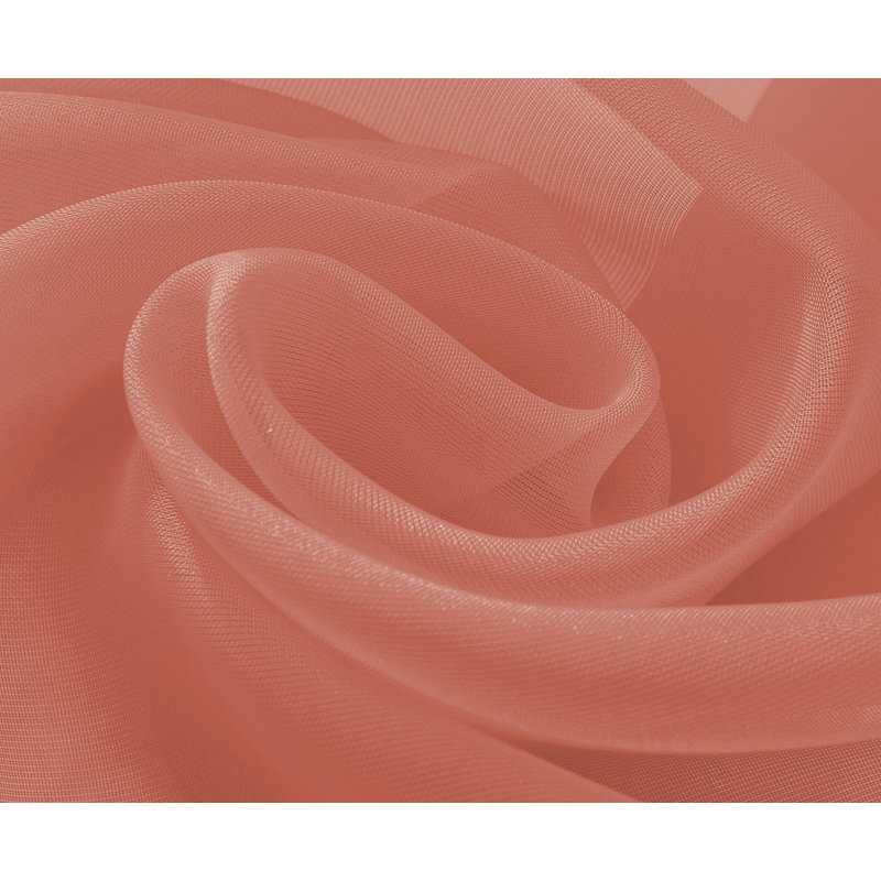 Teshena Sheer Curtain Pair, Coral
