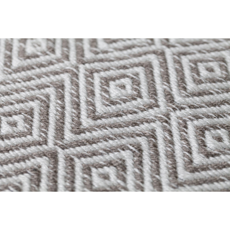Tapis gris tissé à la main, Rectangle 2 pi x 3 pi