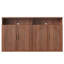 Buffet 4 arches cannelées à 4 portes avec tablettes ouvertes et charnières à fermeture en douceur et ensemble anti-basculement pour le salon et la salle à manger-1092748632-1101066079