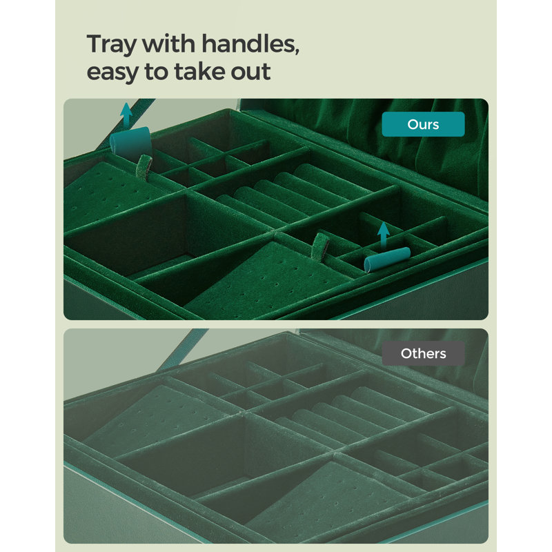 Upholstered Accessory Box +, Dark Green