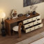Coiffeuse avec miroir lumineux, 6 tiroirs, 1 chaise