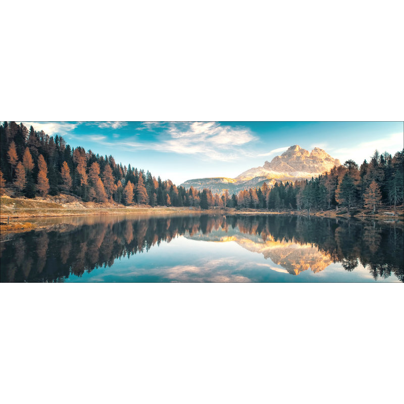 Bergsee III - No Frame Print on Canvas, 50cm H x 125cm W x 1.4cm D