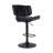 Primeau Swivel Adjustable Height Bar Stool with Pedestal Base in Faux Leather, Wood and Metal-356811790-332497508