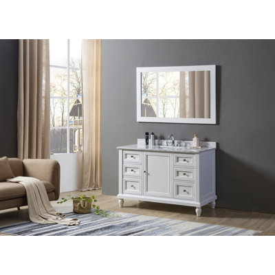 48'' Single Bathroom Vanity with Marble Top