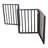 Freestanding Dark Brown Wooden Pet Gate - Easy To Store And Transport Control In House Doorway & Stairway Arc Block Folding Movement Limiting