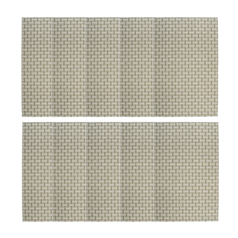 Ensemble de tapis intérieur / extérieur en polyester touffeté à la machine Kiyonna, Rectangle 2 pi x 4 pi