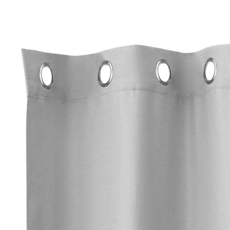 Blackout Curtain Single Panel, 132cm Width x 244cm Drop, Grey