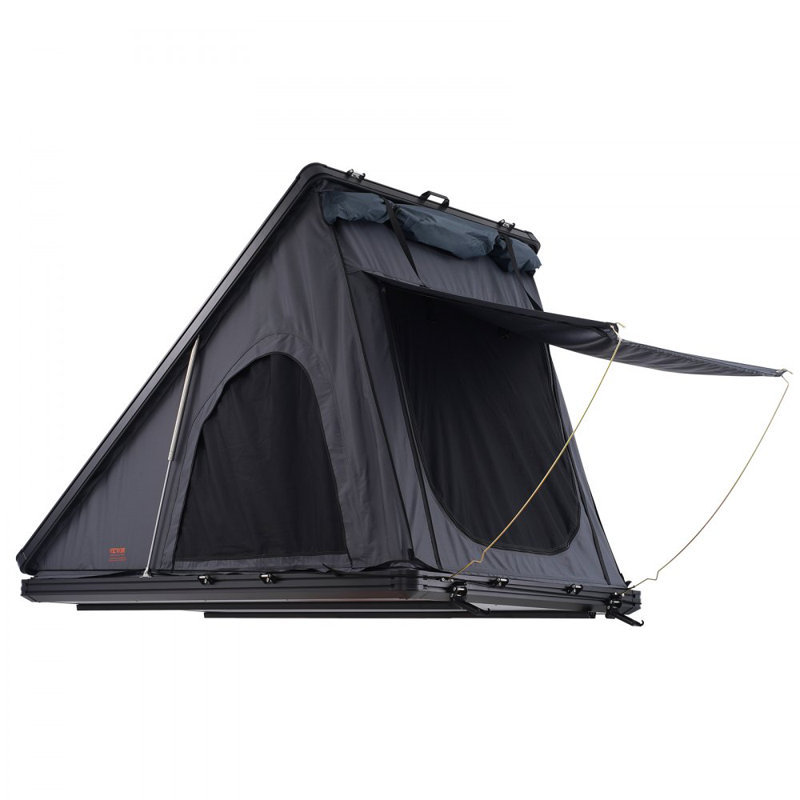 Rooftop Tent Hard Shell 2-3 Person Waterproof for Jeep SUV Truck w/ Telescopic Ladder