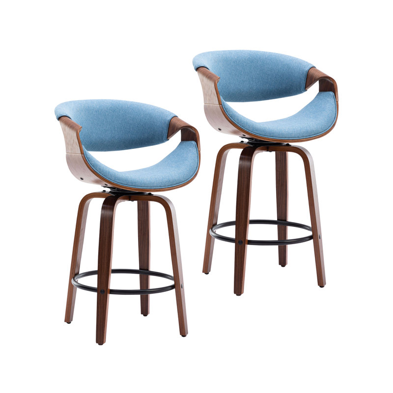 63cm Swivel Bar Stool, Blue