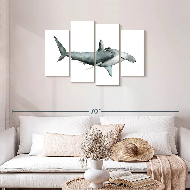 Brampt Sea Life Hammerhead Shark, 27" H x 43" W