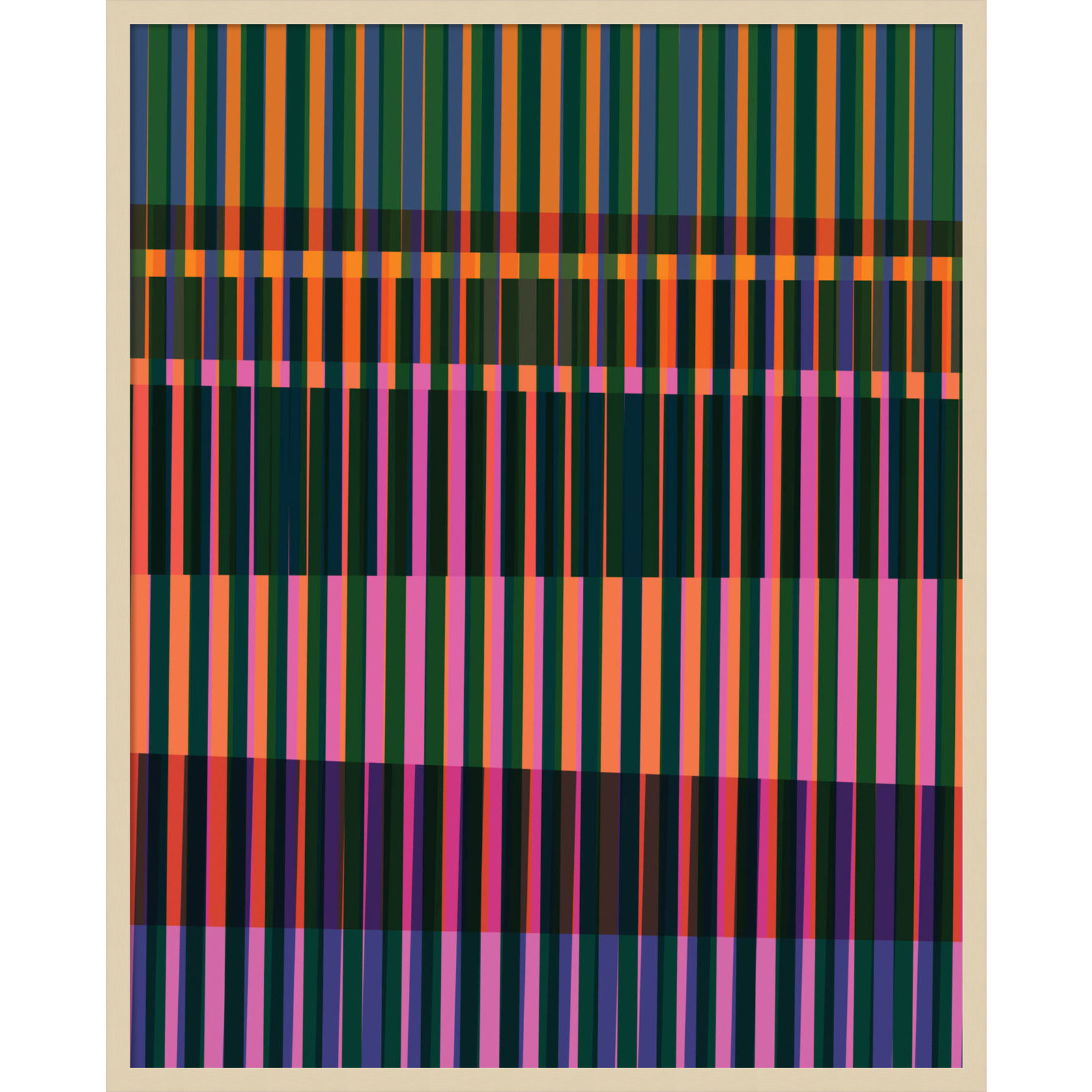 Abstract Lines 17 by Beth Vassalo, Brown, 25" H x 21" W