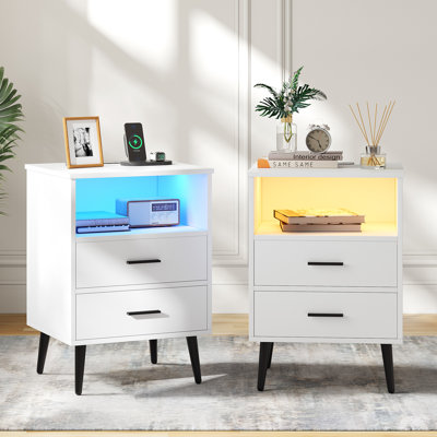 Boersma 45cm W Manufactured Wood Bedside Table