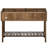 Dark Brown Wooden Raised Garden Bed With 8 Planter Boxes And Shelf, 43.25" W X 18" D 30" H, For Herbs, Veggies, Plants Elevated 43X18x30in Pockets Brown, Countless Flowers