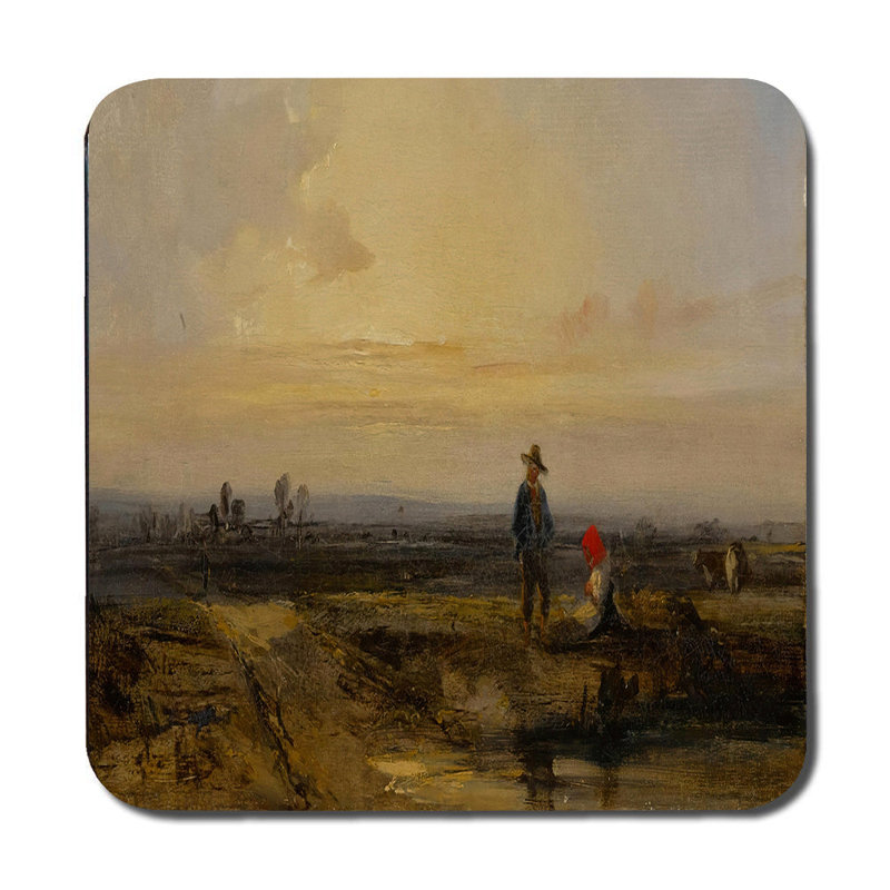 Sea Shore Horses Placemats And Coasters Set With Waterfront Scene