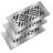 Reggio Register 4x10 (3-Pack) Low-Profile Steel Floor Vent Cover - Diagonal Pattern - With Louver-95566447