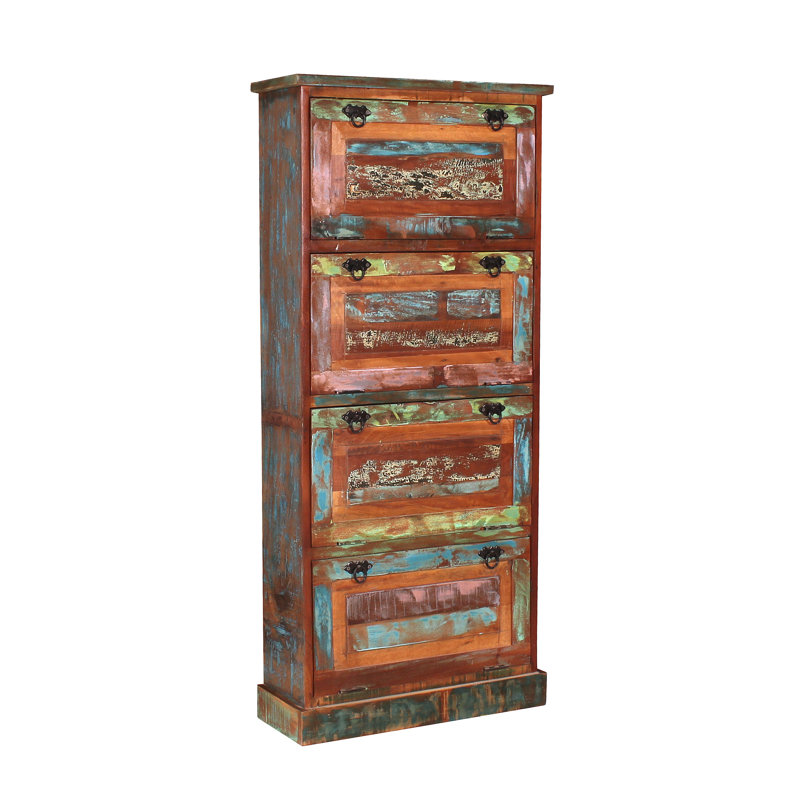 Valeri 20 Pair Solid Wood Shoe Storage Cabinet