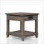 Table basse rustique gris avec tiroir de rangement & amp; Ports de charge USB, compacts pour les espaces de salon
