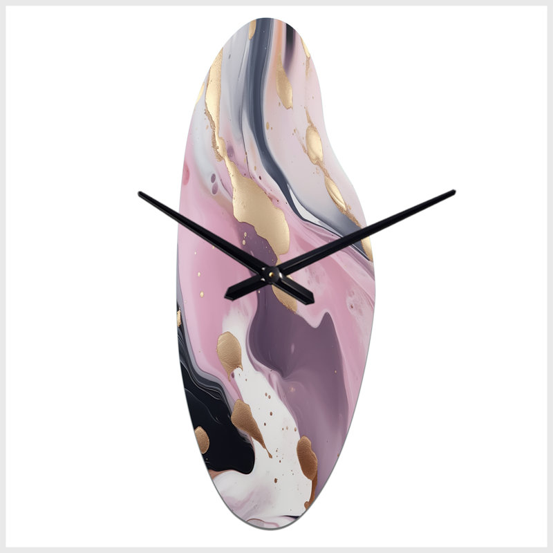 Horloge murale asymétrique en métal Dinges, Grand