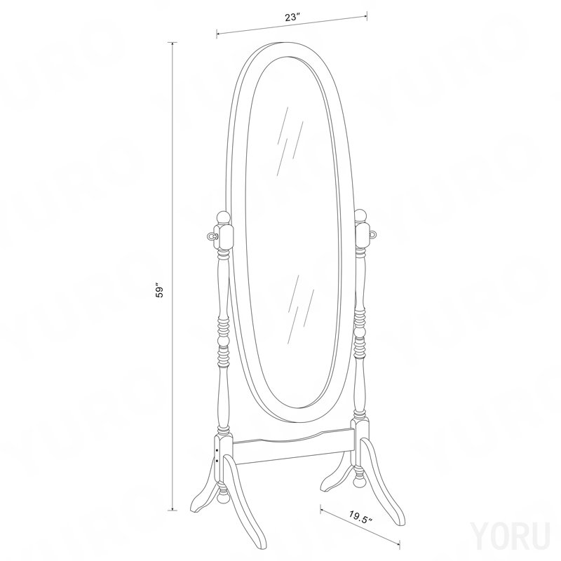 Black Cheval Mirror