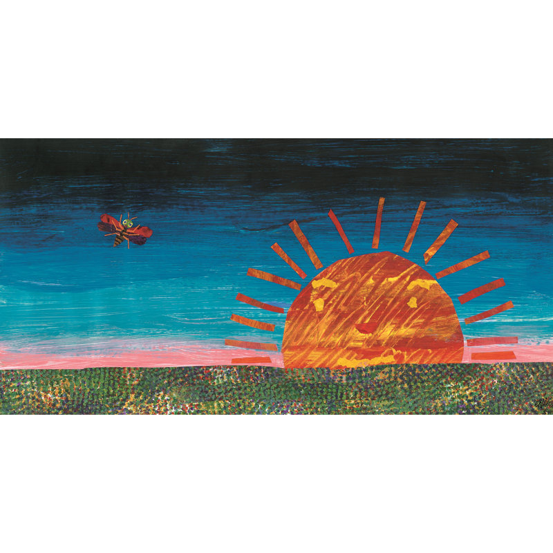 The Very Lonely Firefly Character Art Sunset - Painting on Canvas, 30cm H x 61cm W