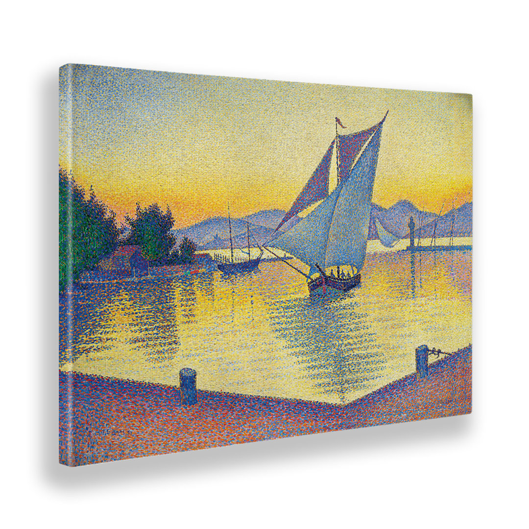 Wandbild Der Hafen bei Sonnenuntergang von Paul Signac