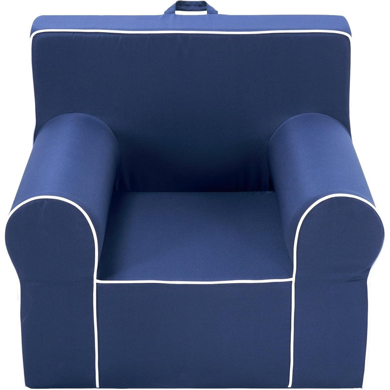 Everywhere Foam Armchair With Carry Handle, Navy Polyester