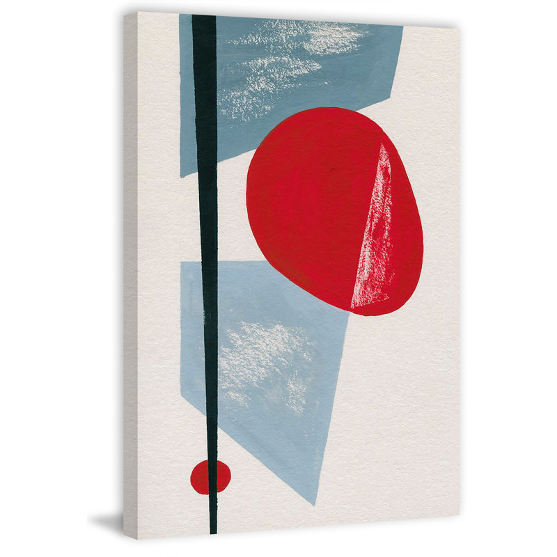 Red Spot - Wrapped Canvas Painting, 45cm H x 30cm W