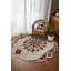 Tapis marocain beige en coton et polyester à imprimé numérique Nancy Collection-846028359