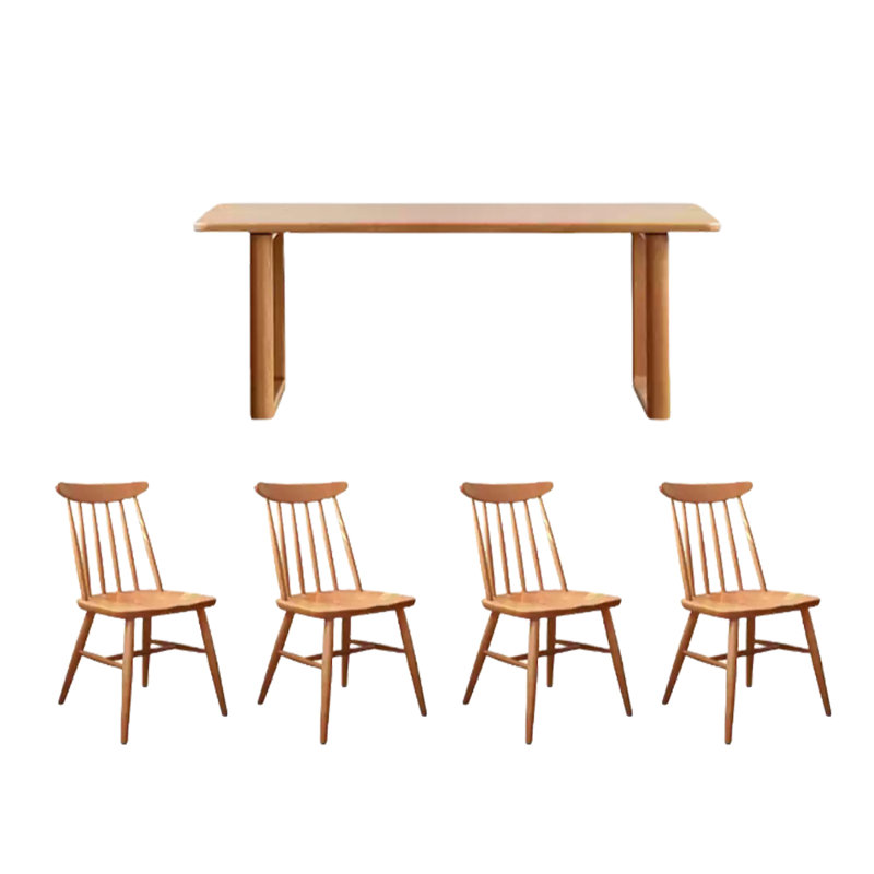 Une table de salle à manger robuste et durable en cerisier, H 29,9 po x L 62,9 po x l 33,4 po