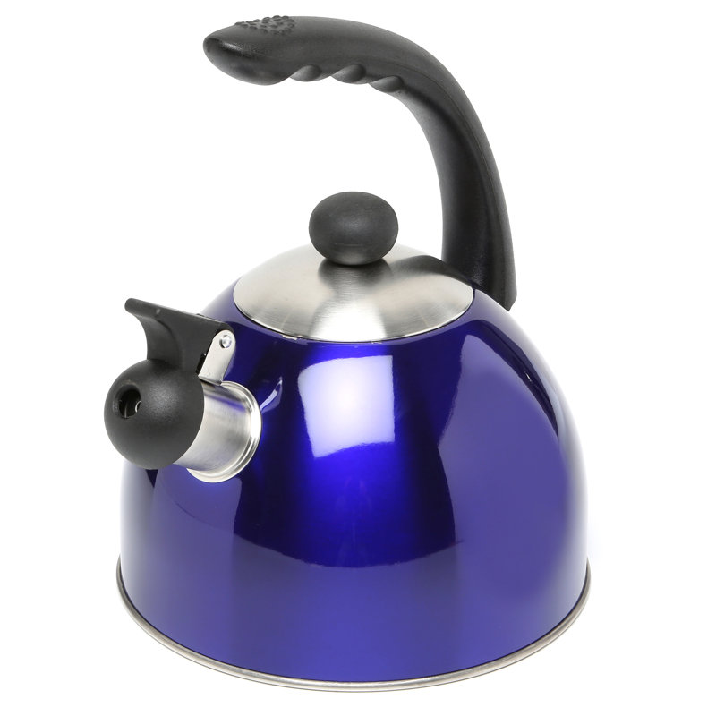 Creative Home 2,1 pte Bouilloire pour cuisinière en acier inoxydable, Bleu métallique
