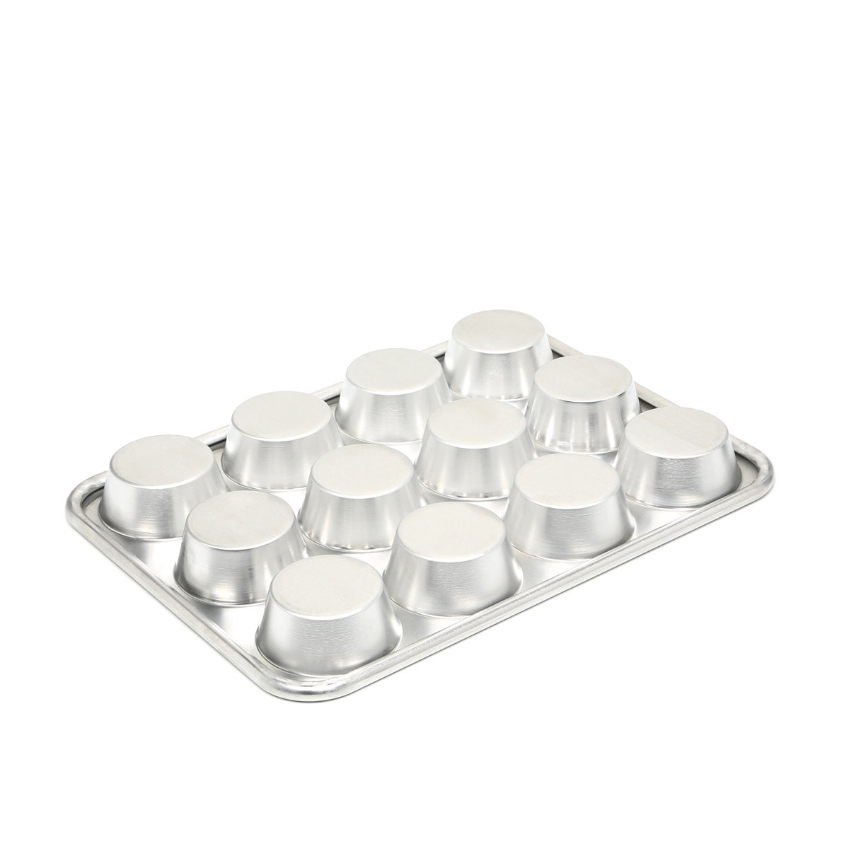 Natural Aluminum Commercial Muffin Pan, 12-Cup - Thumbnail 3