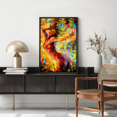 Portrait de femme passionnée danseuse, impressions sur toile colorées pour le décor de chambre à coucher de salon