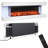 50"W Wall Mounted Electric Fireplace With Multi Ambient Light Colors, Remote, 1500w Heater, White-1101628488
