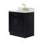 Meuble-lavabo simple en bois massif 30 po avec plateau en marbre de Carrare 1,5 po Tidworth-1024680338-1028089731